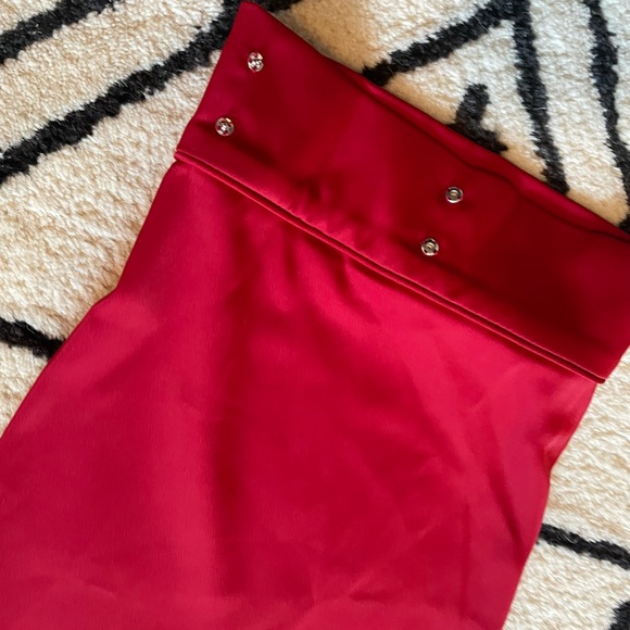 NWT Good American Red Cheetah Satin Pajama Set Crop Shirt Size 3 - Picture 9 of 13